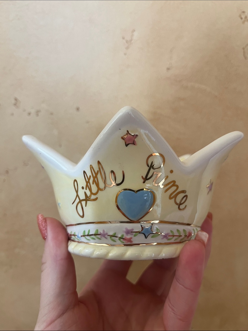 Little Prince Blue Sky Ceramic Crown Coin Bank
